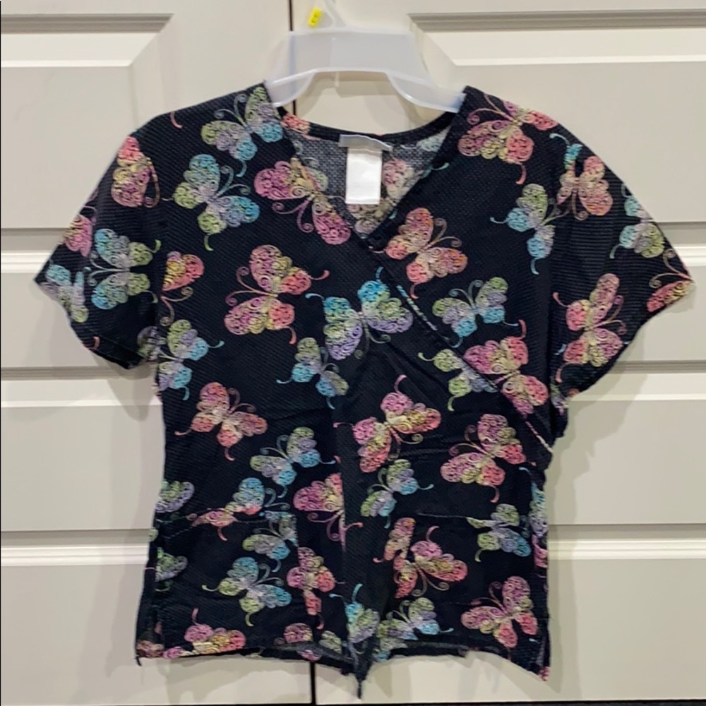 Butterfly Scrub Top